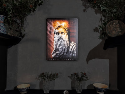 Moses Classical Wall Art | Michelangelo Inspired Decor l Qaran Cornuta