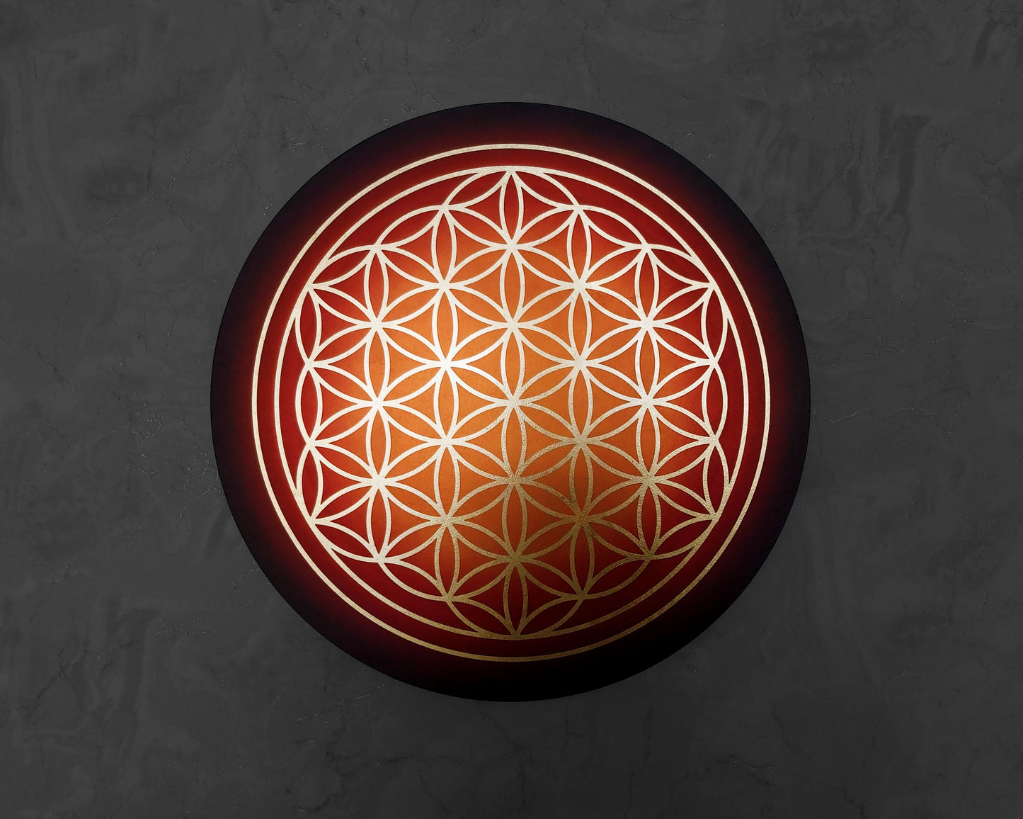 The Flower of Life - Sacred Geometry -Handmade Wall Art Wooden MDF 8mm Gold or Silver Leaf Design Yoga Zen Decor Boho Home Chakra Symbols